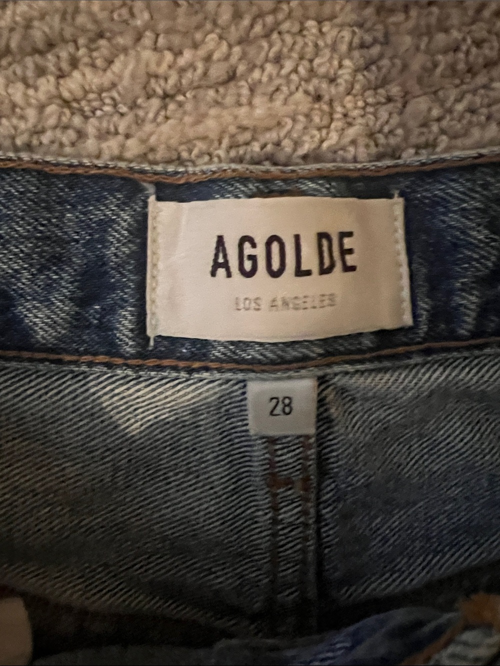 Agolde 90s Pinch Straight-Leg Blue Denim Jeans size 28 - Picture 2 of 2